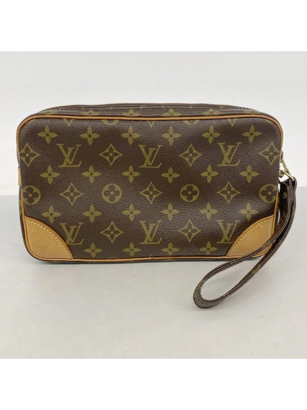 Louis Vuitton Clutch Monogram Marly Dragonne GM Brown